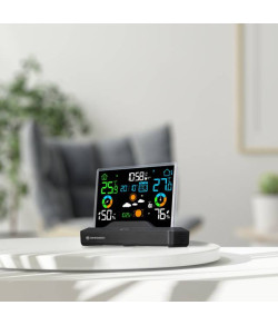 BRESSER Radio-Controlled Colour Weather Station with Frameless Display