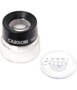 Carson Lumi 10x Magnifier with Removable Measuring Scale