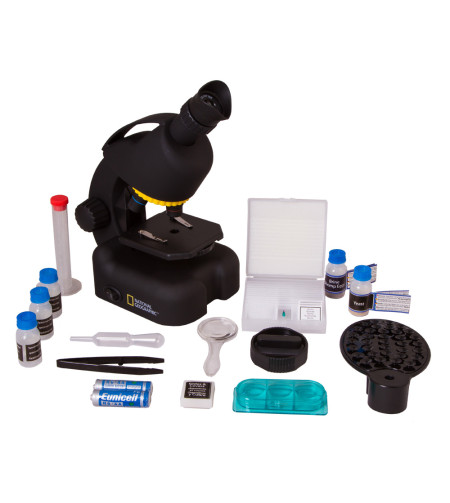 Microscope NATIONAL GEOGRAPHIC 40-640X with experiment kit and smartphone adaptor