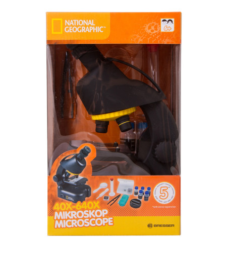 Microscope NATIONAL GEOGRAPHIC 40-640X with experiment kit and smartphone adaptor