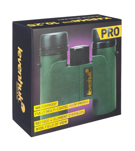Levenhuk Karma PRO 10x25 Компактный, Влагостойкий, Карманный Бинокль с Призмой Руф