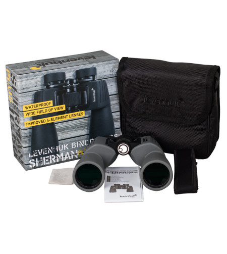 Levenhuk Sherman PLUS 10x50 Compact Porro Prism Waterproof Binoculars