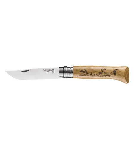 Opinel N&deg;08 roostevabast terasest tamme nuga Animal Hare