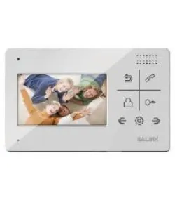 4" simple video door phone, door unlock, PW02 adapter, WHITE