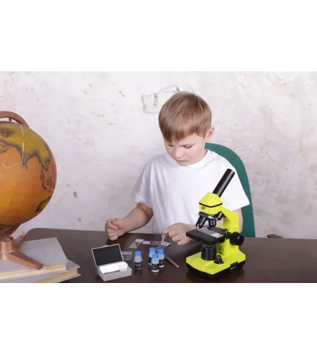 Mikroskoop Levenhuk Rainbow 2L PLUS 64x - 640x Laimiroheline koos eksperimendi komplektiga