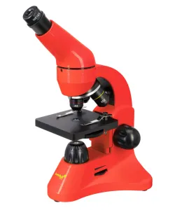 Mikroskoop Levenhuk Rainbow 50L PLUS Oranž  64x–1280x koos eksperimentaalse komplektiga K5