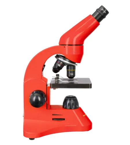 Mikroskoop Levenhuk Rainbow 50L PLUS Oranž  64x–1280x koos eksperimentaalse komplektiga K5