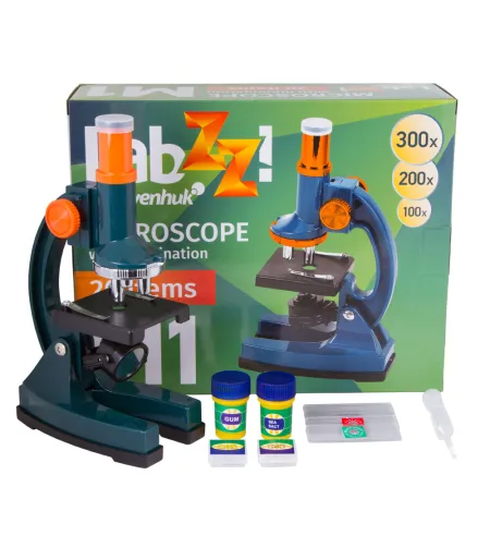Microscope for children with experiment kit Levenhuk LabZZ M1 100x-300x
