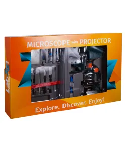 Mikroskoop koos projektoriga Levenhuk  LabZZ M3 300x-1200x koos eksperimendi komplektiga