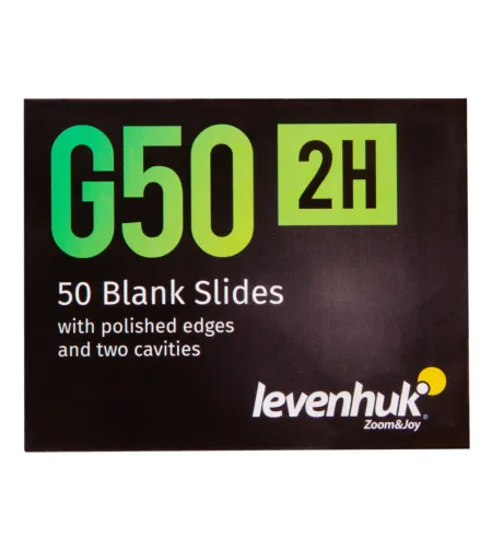 Levenhuk G50 2H Double Cavity Blank Slides, 50 pcs