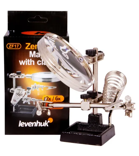 Настольная Лупа Levenhuk Refit ZF17 90 мм 2x- 6x