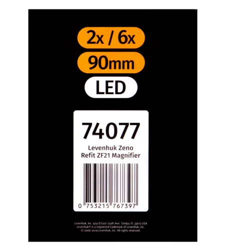 Levenhuk Zeno Refit ZF21 Magnifier 2x/6x 90mm