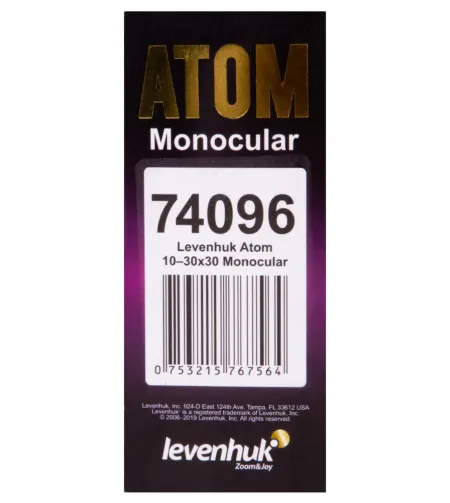 Монокуляр Levenhuk Atom 10–30х30