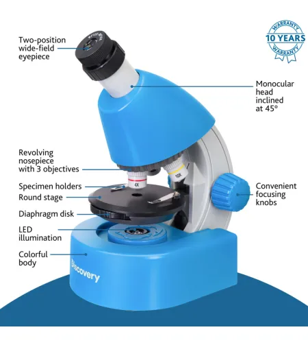 Mikroskoop Discovery Micro Gravity 40x-640x koos raamatuga