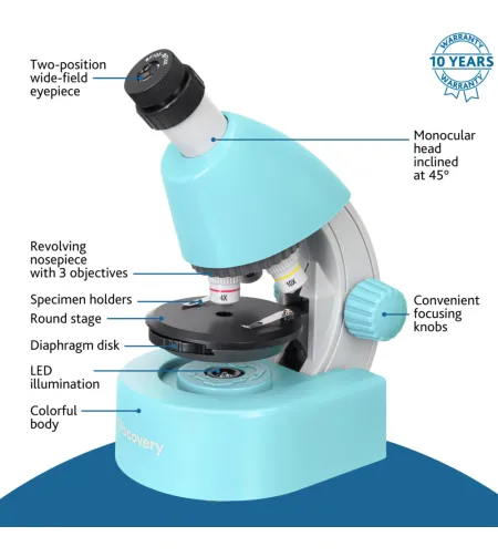 Microscope, Discovery Micro Marine, 40x-640x, with book
