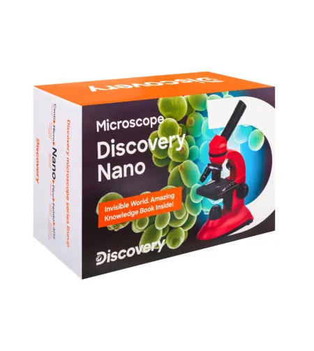Microscope, Discovery Nano Gravity, 40x–400x, with book