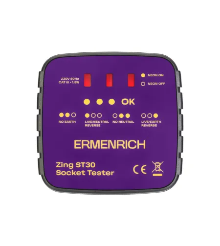 Тестер розеток Ermenrich Zing ST30