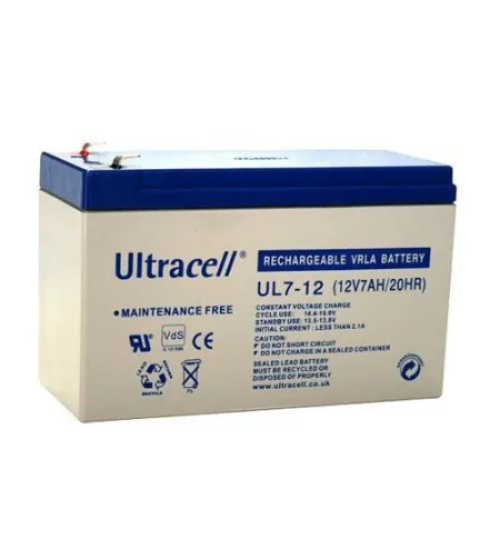 Ultracell UL7-12 (12V 7Ah 20HR) VRLA