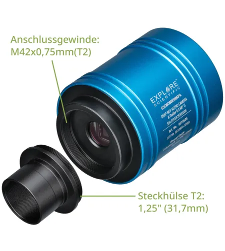 EXPLORE SCIENTIFIC 4K DEEP SKY ASTRO Camera & Guider 8,3 MP II