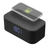 BRESSER Bluetooth speaker with alarm clock and wireless charging function