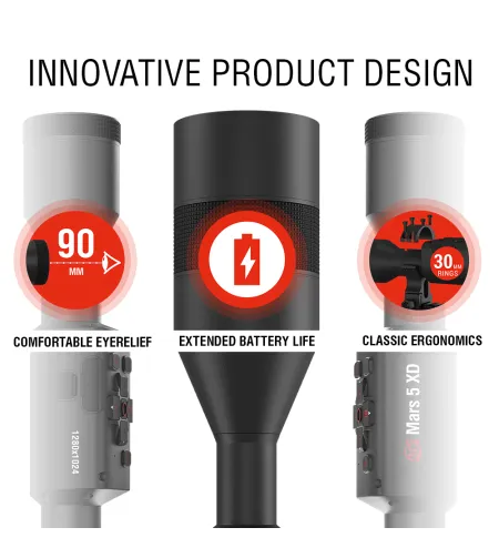 Тепловизионный прицел Mars 5 XD EVO LRF 1280 3-30x 12 Smart HD ATN