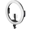 BRESSER STR-48B Bi-Color LED Ring Lamp 48W with Dimmer and Support for Camera and Smartpho