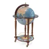 Da Vinci floorstanding globe drinks cabinet Zoffoli on wheels Blue Dust