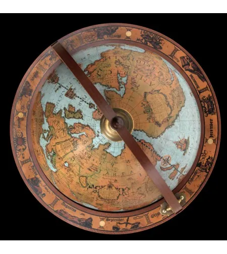 Elegant bar globe Zoffoli with wheels Minerva Blue Ocean