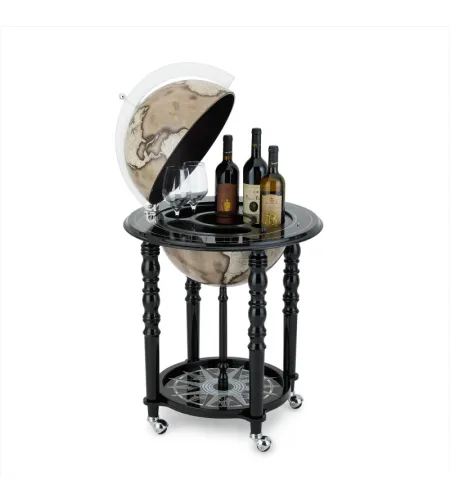 Elegance design bar globe Zoffoli on casters Noir