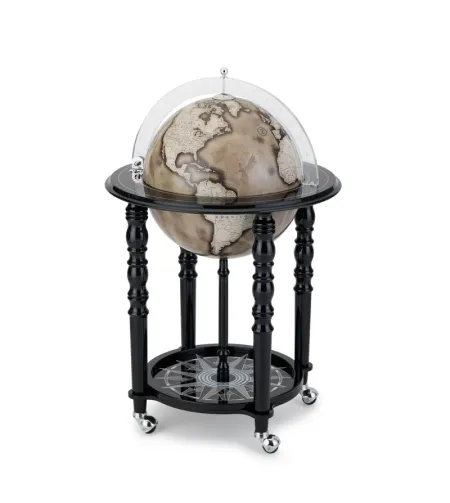 Elegance design bar globe Zoffoli on casters Noir