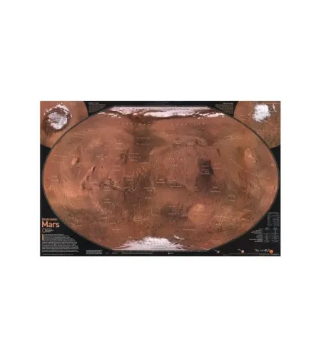 National Geographicu plakat Marss, punane planeet