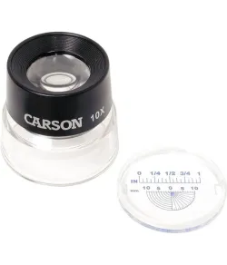 Carson Lumi 10x Magnifier with Removable Measuring Scale