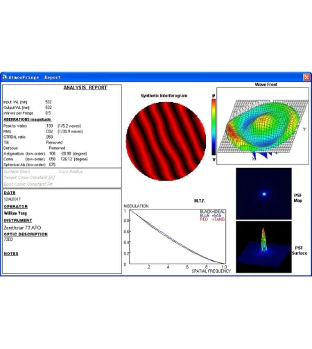William Optics Apochromatic refractor AP 73/430 Super ZenithStar 73 Red OTA