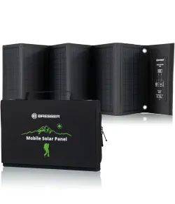 BRESSER mobiilne päikeseenergia laadija 40 vatti USB ja alalisvoolu väljundiga