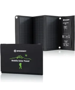 BRESSER mobiilne päikeselaadija 21 W USB ja alalisvoolu väljundiga