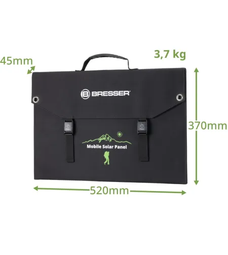 BRESSER mobiilne päikeselaadija 90 W USB ja alalisvoolu väljundiga