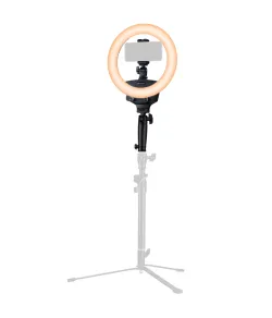 BRESSER BR-22B Bi-colour LED ring light with handle and tripod connection