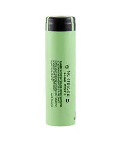 Panasonic Japan NCR-18650B 18650 Li-Ion, 6.8A / 12A Pulse, 3.6V, 3400mAh Battery Button To