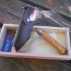 KNIFE OPINEL CLASSIC NR 8 STAINLES STEEL OLIVE WOOD GIFT BOX