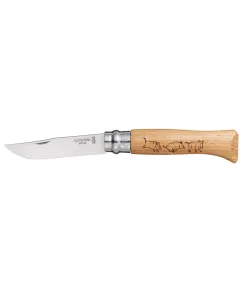 KNIFE OPINEL STAINLESS STEEL NR 8 ANIMAL (BOAR)