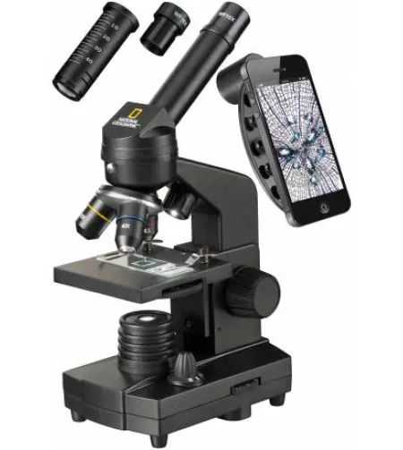 Microscope NATIONAL GEOGRAPHIC 40X-1280X with experimental kit and smartphone adapter