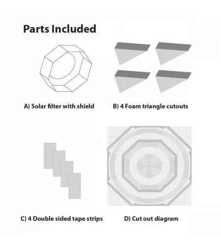 Teleskoobi päikesefilter EXPLORE SCIENTIFIC Sun Catcher 110-130mm