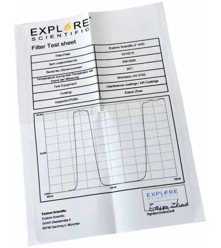 UHC udufilter 2" EXPLORE SCIENTIFIC
