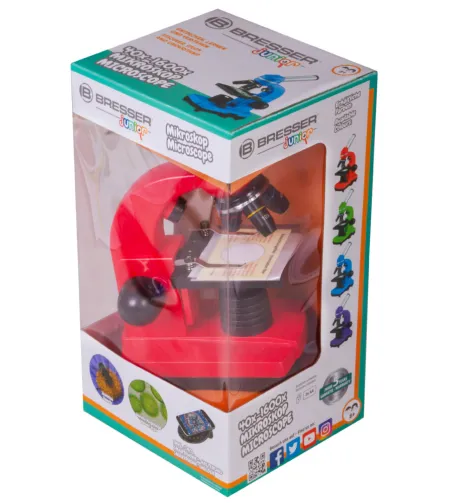 Mikroskoop Bresser Junior Biolux SEL 40–1600x, punane