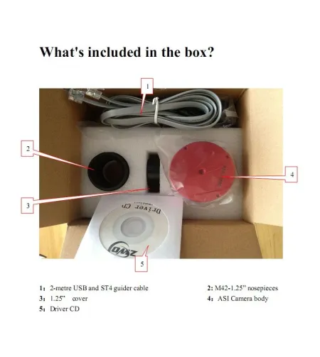 Телескоп камера ASI 120 MM-S Mono, ZWO