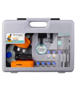 Mikroskoop 40x-640x koos tarvikute ja kõvakastiga, BRESSER Junior