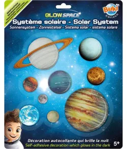 Phosphorescent sticker 3D solar system, Buki