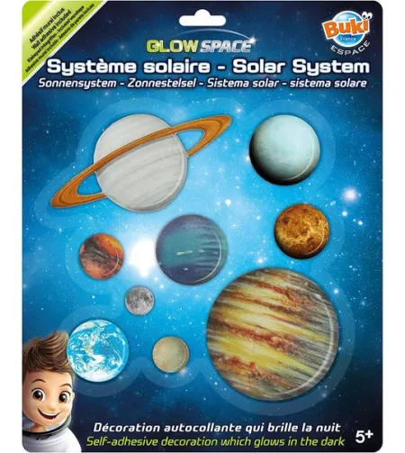 Fosforestseeruv kleebis 3D päikesesüsteem, Buki
