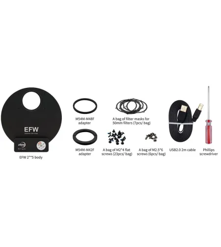 Filtriratas,  EFW 5x2", ZWO