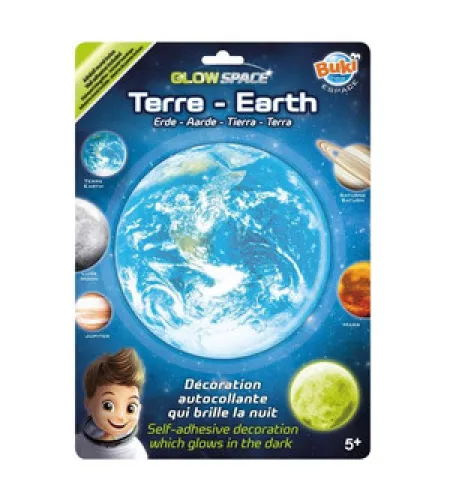Phosphorescent sticker 3D Planet - Earth, Buki